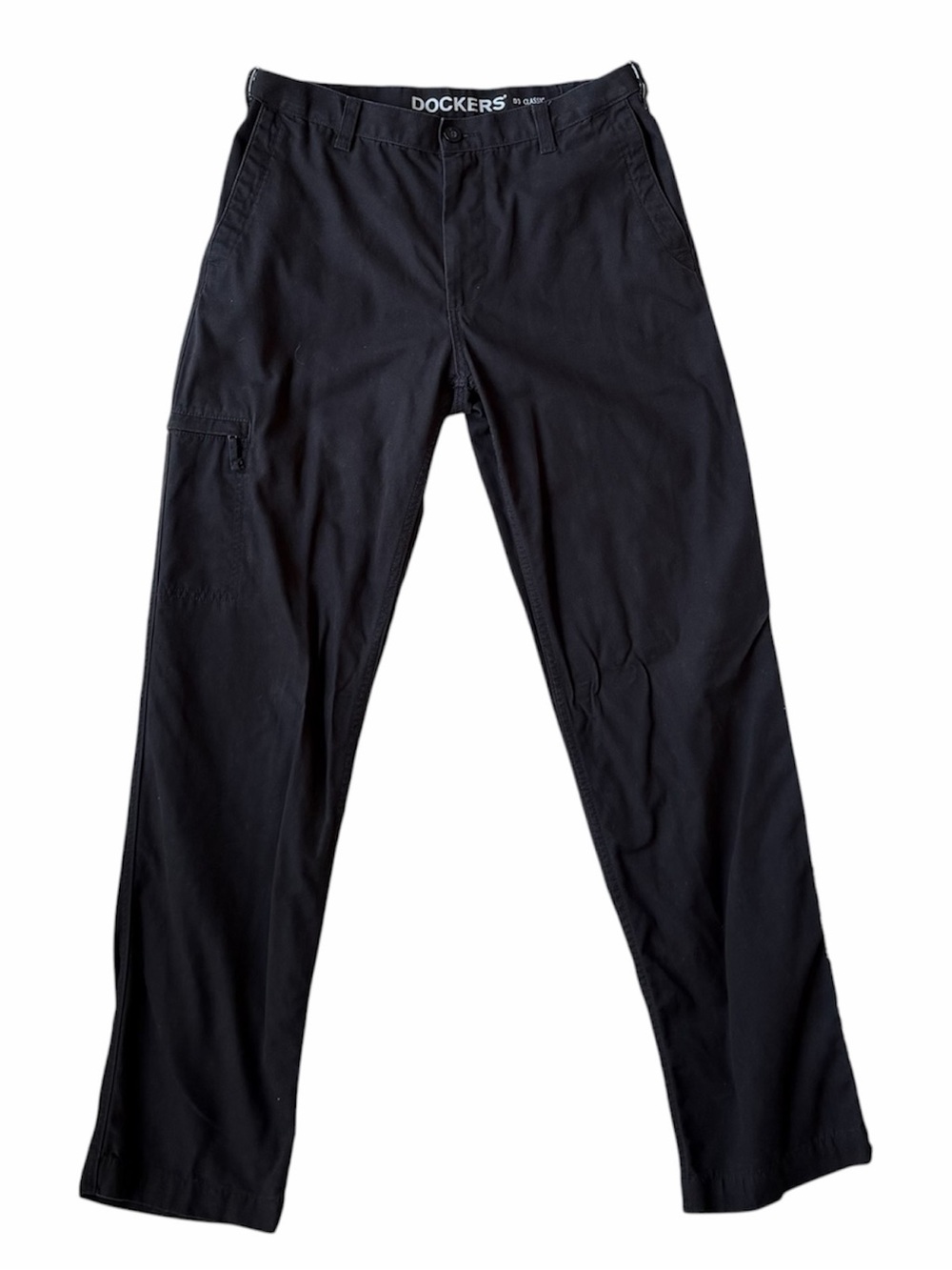 DOCKERS Black D3 Classic Fit Zipper Cargo Pants W32 L34
